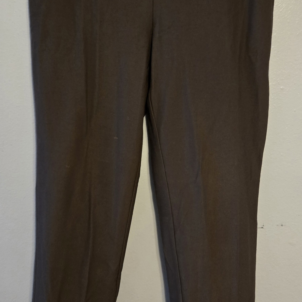 Eileen Fisher Knit Straight-Leg Pants in Olive Green